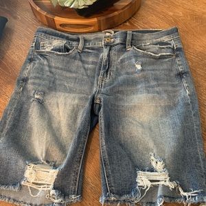 Sneak peek denim shorts